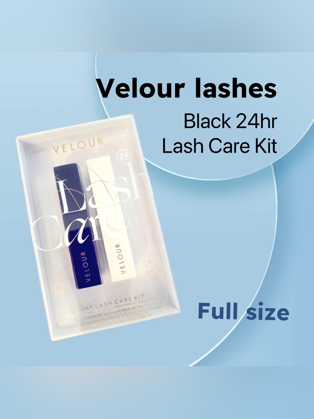 🇨🇦🆕 📦NIB VELOUR LASHES |FULL| Strength & Length - Black 24hr Lash Care Kit